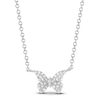 Thumbnail Image 1 of Shy Creation Diamond Butterfly Necklace 1/20 ct tw 14K White Gold 18&quot; SC55024049V2