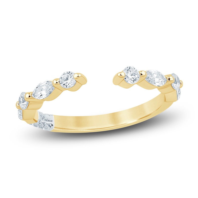 Main Image 1 of Pnina Tornai Marquise & Round-Cut Diamond Cuff Ring 1/2 ct tw 14K Yellow Gold