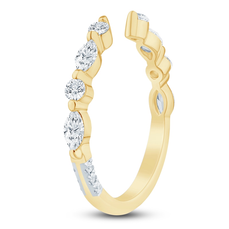 Main Image 2 of Pnina Tornai Marquise & Round-Cut Diamond Cuff Ring 1/2 ct tw 14K Yellow Gold