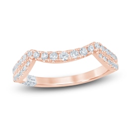 Pnina Tornai Diamond Split Shank Contour Wedding Band 1/3 ct tw 14K Rose Gold