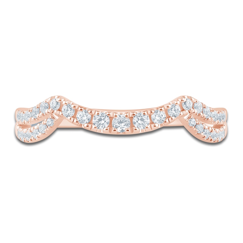 Main Image 3 of Pnina Tornai Diamond Split Shank Contour Wedding Band 1/3 ct tw 14K Rose Gold