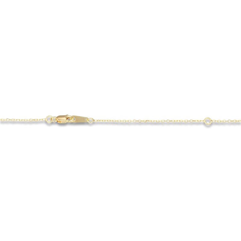 Main Image 3 of Rectangle-Cut Natural Rose Quartz, Round-Cut Natural Green Quartz & Cultured Pearl Necklace 14K Yellow Gold 18&quot;