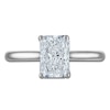 Thumbnail Image 3 of Radiant-Cut Lab-Created Diamond Solitaire Plus Engagement Ring 1-5/8 ct tw Platinum (VS2/F)