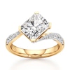 Thumbnail Image 1 of J'Lure Radiant Brilliant-Cut Lab-Created Diamond Bypass Engagement Ring 3-1/2 ct tw 18K Yellow Gold