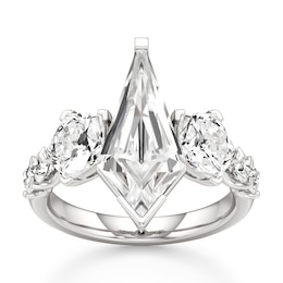 J'Lure Kite Step-Cut Lab-Created Diamond Engagement Ring 5-1/3 ct tw 18K White Gold