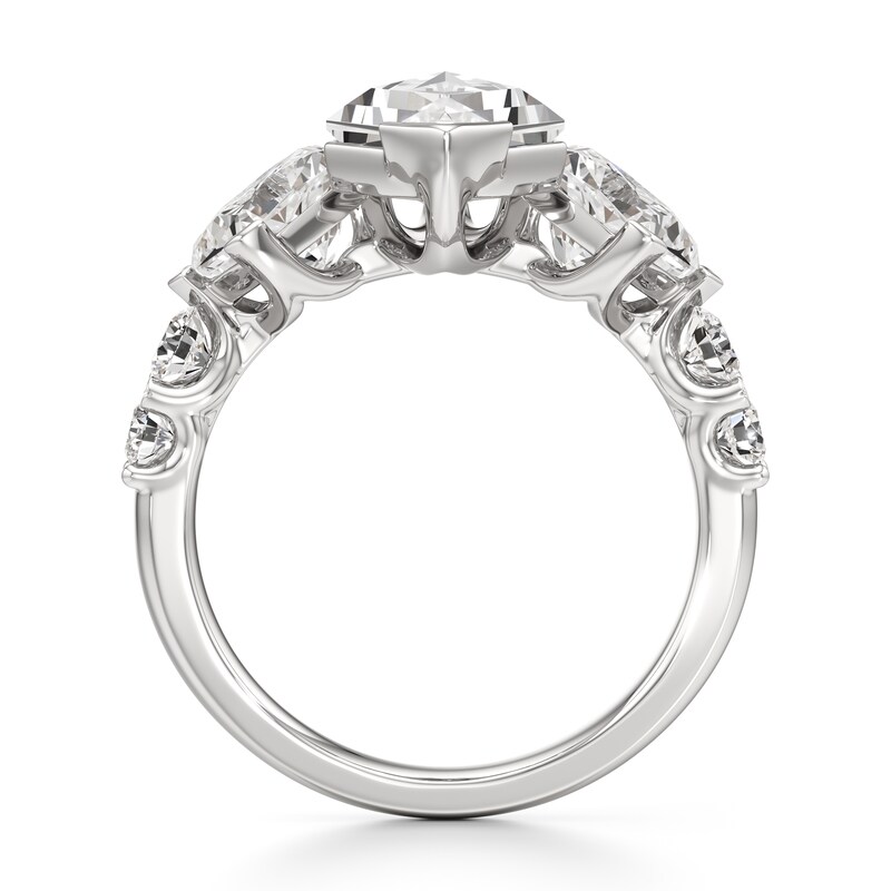 Main Image 2 of J'Lure Kite Step-Cut Lab-Created Diamond Engagement Ring 5-1/3 ct tw 18K White Gold