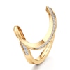 Thumbnail Image 4 of J'Lure Lab-Created Diamond Contour Wedding Band 1/6 ct tw 18K Yellow Gold