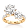 Thumbnail Image 1 of J'Lure Octagon Brilliant-Cut Two-Stone Lab-Created Diamond Engagement Ring 4-1/2 ct tw 18K Yellow Gold