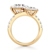 Thumbnail Image 2 of J'Lure Octagon Brilliant-Cut Two-Stone Lab-Created Diamond Engagement Ring 4-1/2 ct tw 18K Yellow Gold