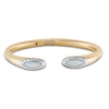 Thumbnail Image 1 of Italia D'Oro Colori Costa White Enamel Cuff Bracelet 14K Yellow Gold 6.75&quot;