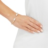 Thumbnail Image 4 of Italia D'Oro Colori Costa White Enamel Cuff Bracelet 14K Yellow Gold 6.75&quot;