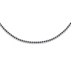 Thumbnail Image 1 of Natural Blue Sapphire Bezel-Set Tennis Necklace 14K White Gold 17&quot;