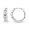 Thumbnail Image 2 of Puffy Huggie Earrings 14K White Gold 13.5mm