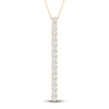 Thumbnail Image 0 of Lab-Created Diamond Linear Pendant 2 ct tw Round 14K Yellow Gold