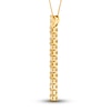 Thumbnail Image 3 of Lab-Created Diamond Linear Pendant 2 ct tw Round 14K Yellow Gold