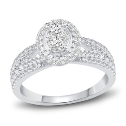 Diamond Engagement Ring 1 ct tw Round 14K White Gold