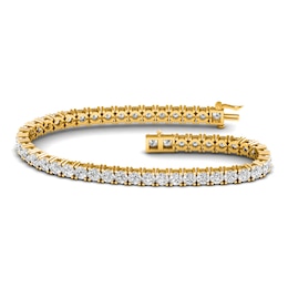 Lab-Created Diamond Tennis Bracelet 10 ct tw Round 14K Yellow Gold 7.5&quot;