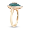 Thumbnail Image 2 of Natural Malachite Ring 1/4 ct tw Diamonds 14K Yellow Gold