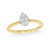 Thumbnail Image 1 of Kallati Diamond Teardrop Ring 1/4 ct tw Round 14K Yellow Gold