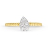 Thumbnail Image 4 of Kallati Diamond Teardrop Ring 1/4 ct tw Round 14K Yellow Gold