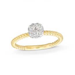 Kallati Diamond Ring 1/3 ct tw Round 14K Yellow Gold