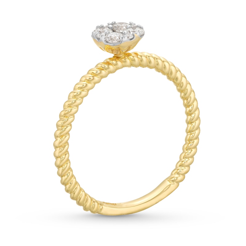 Main Image 3 of Kallati Diamond Ring 1/3 ct tw Round 14K Yellow Gold