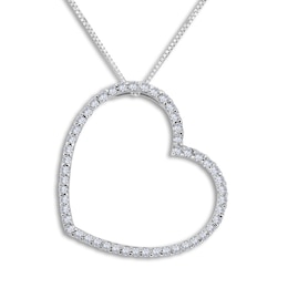 Diamond Pendant Necklace 2 ct tw Round 14K White Gold 18&quot;