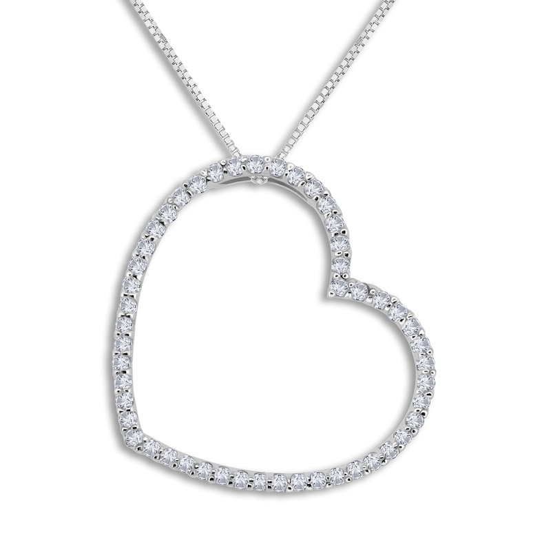 Main Image 1 of Diamond Pendant Necklace 2 ct tw Round 14K White Gold 18&quot;