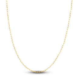 Solid Paperclip Chain Necklace 18K Yellow Gold 18&quot; 1.95mm