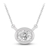 Thumbnail Image 1 of Diamond Pendant Necklace 1/4 ct tw Oval 14K White Gold 18&quot; (I1,I)