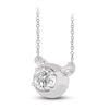 Thumbnail Image 2 of Diamond Pendant Necklace 1/4 ct tw Oval 14K White Gold 18&quot; (I1,I)