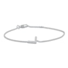 Thumbnail Image 1 of Diamond Accent Initial L Bracelet 14K White Gold 7&quot;