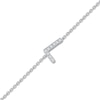 Thumbnail Image 2 of Diamond Accent Initial L Bracelet 14K White Gold 7&quot;