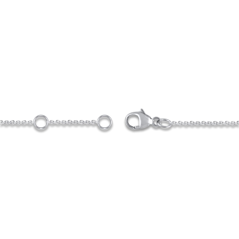 Main Image 4 of Diamond Accent Initial L Bracelet 14K White Gold 7&quot;