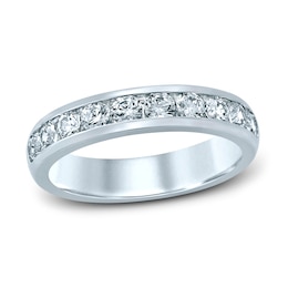 Diamond Anniversary Ring 1 ct tw Round 14K White Gold