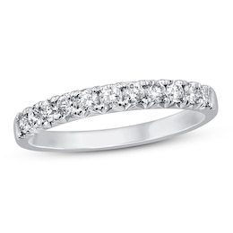 Diamond Anniversary Ring 1/2 ct tw Round 14K White Gold