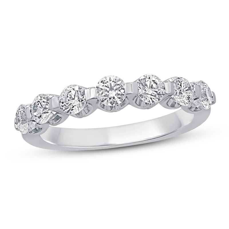 Main Image 1 of Diamond Anniversary Ring 1 ct tw Round 14K White Gold