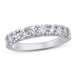 Diamond Anniversary Ring 1 ct tw Round 14K White Gold