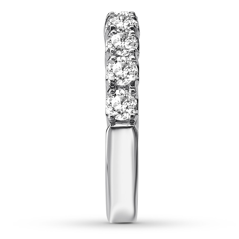 Main Image 3 of Diamond Anniversary Band 1 carat tw Round-cut 14K White Gold