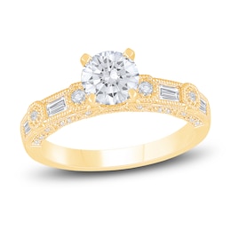 Diamond Engagement Ring 1-1/4 ct tw Round 14K Yellow Gold