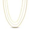 Thumbnail Image 1 of Valentino, Beaded & Curb Chain Necklace Set 14K Yellow Gold