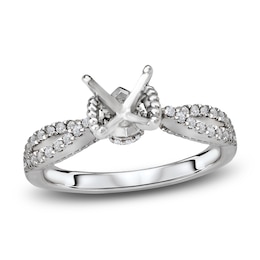 Diamond Engagement Ring Setting 1/3 ct tw Round 14K White Gold