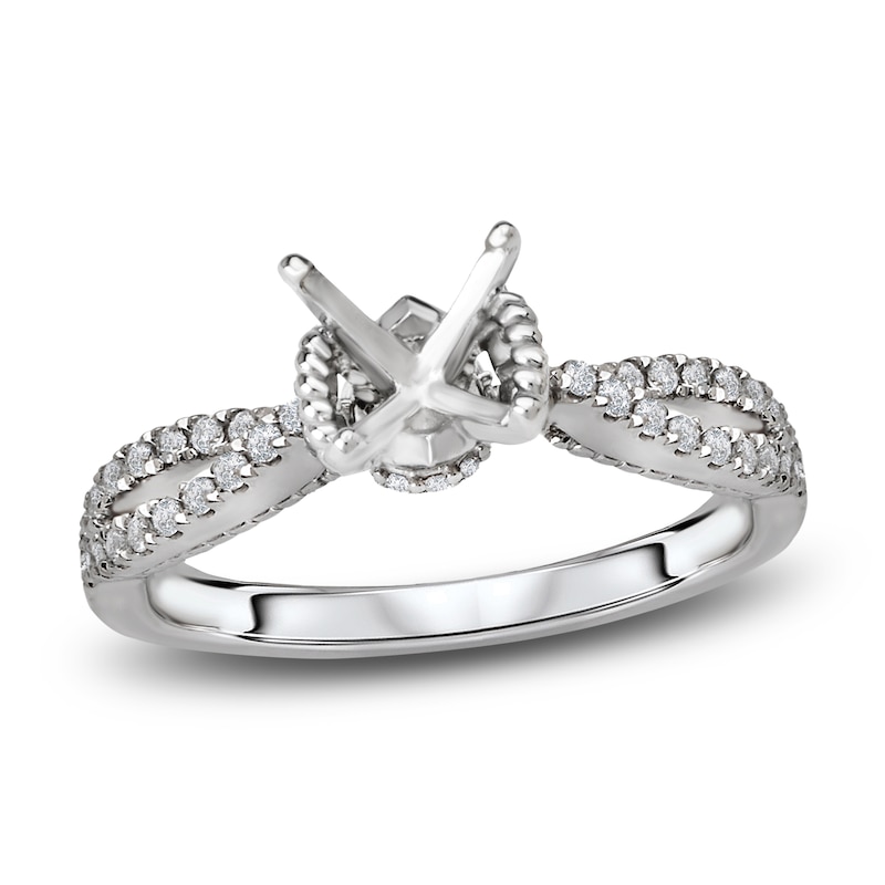 Main Image 1 of Diamond Engagement Ring Setting 1/3 ct tw Round 14K White Gold