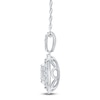 Thumbnail Image 2 of Baguette & Round-Cut Multi-Diamond Necklace 1/2 ct tw 14K White Gold 18&quot;