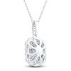 Thumbnail Image 3 of Baguette & Round-Cut Multi-Diamond Necklace 1/2 ct tw 14K White Gold 18&quot;