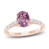 Thumbnail Image 0 of Brilliant Moments Oval-Cut Natural Light Amethyst & Diamond Engagement Ring 1/2 ct tw 14K Rose Gold