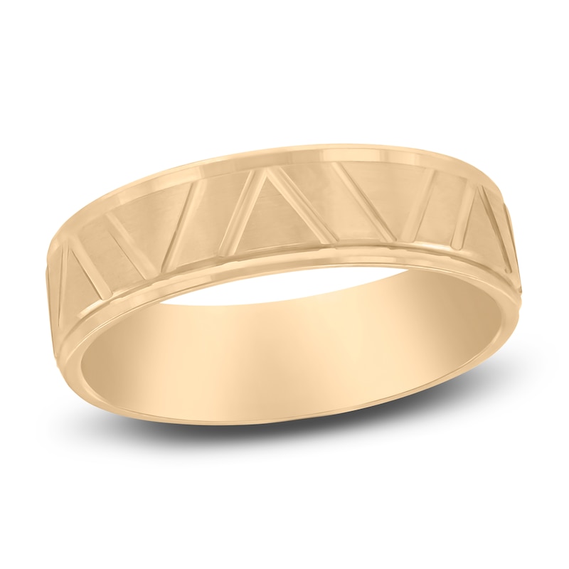 Main Image 1 of Men's High-Polish Wedding Band 14K Yellow Gold 6mm