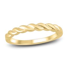 High-Polish Braided Wedding Band 14K Yellow Gold 2.70mm