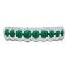 Thumbnail Image 1 of Kallati Round-Cut Natural Emerald & Diamond Ring 1/5 ct tw 14K White Gold