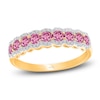 Thumbnail Image 1 of Kallati Round-Cut Natural Pink Sapphire & Diamond Ring 1/5 ct tw 14K Yellow Gold